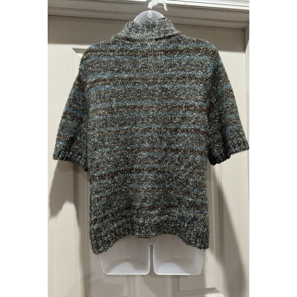 Liz Claiborne Button Up Short Sleeve Knit Sweater Multicolor Color Size L - Picture 4 of 8